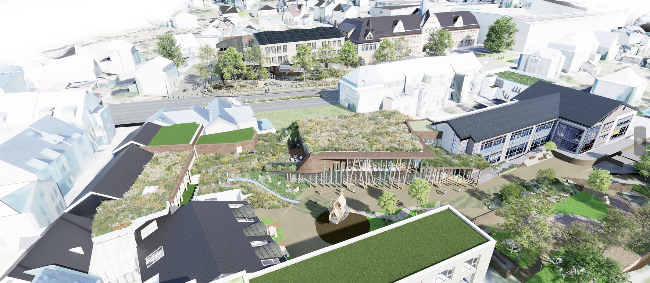 Détail d'une façade en bois ajouré